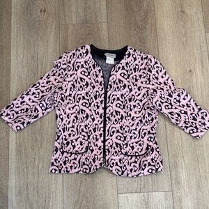 Pink and Black Swirl Blazer